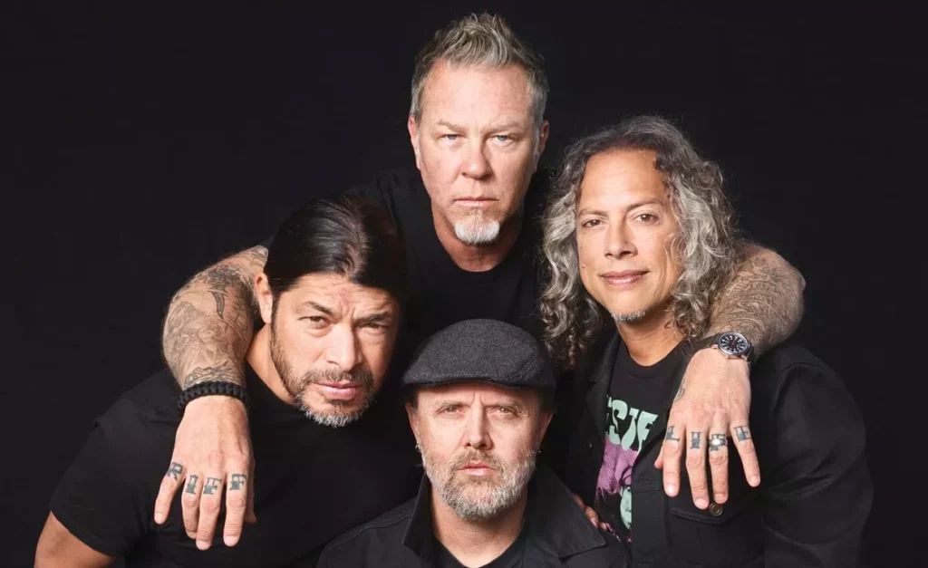 Metallica en foto de divulgación, una de las bandas de heavy metal de gran éxito