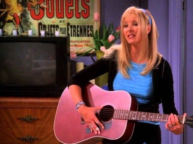 Phoebe, personagem da série Friends é a definição do músico cringe