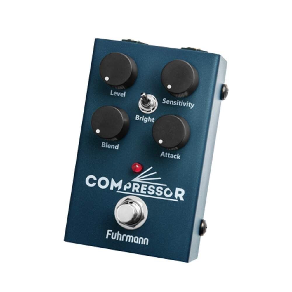 Pedal compressor da Fuhrmann, item fundamental na sequência para  ligar pedais de guitarra