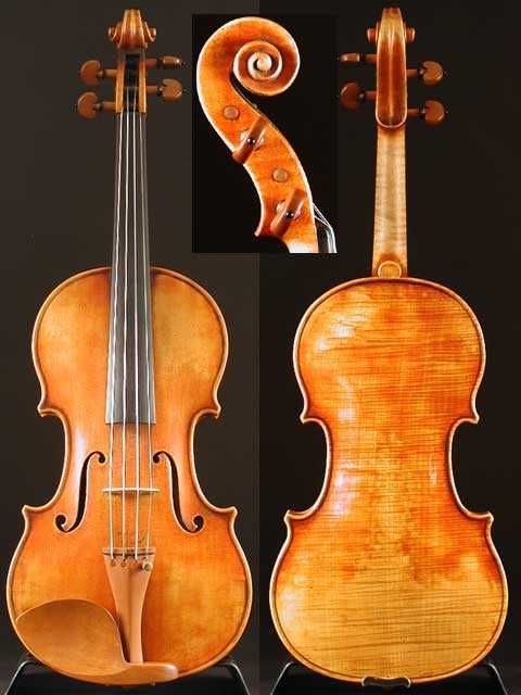 Goma-laca aplicada como acabamento em um violino