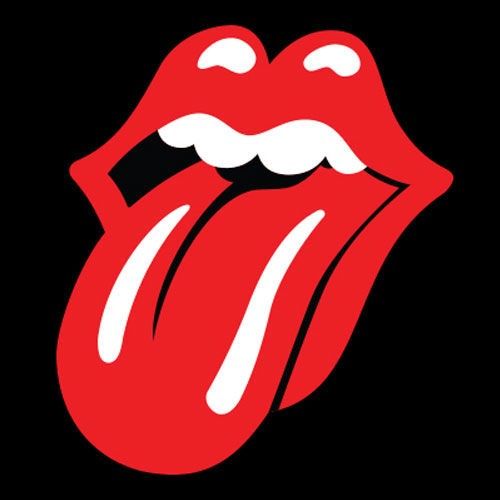 Logotipo dos Rolling Stones da ilustração de uma boca vermelha com a grande língua para fora