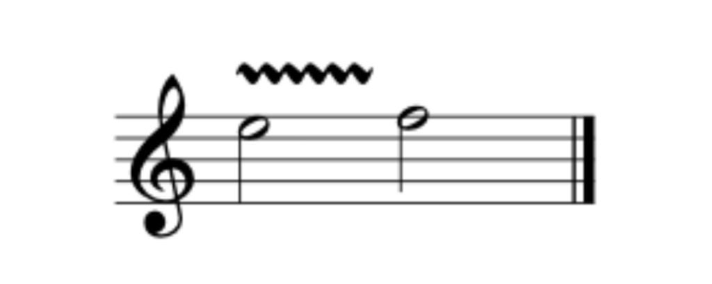 partitura de guitarra vibrato