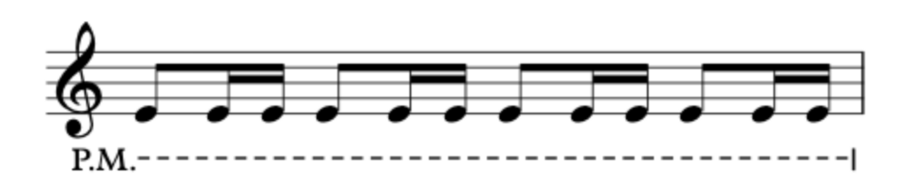 partitura de guitarra palm mute