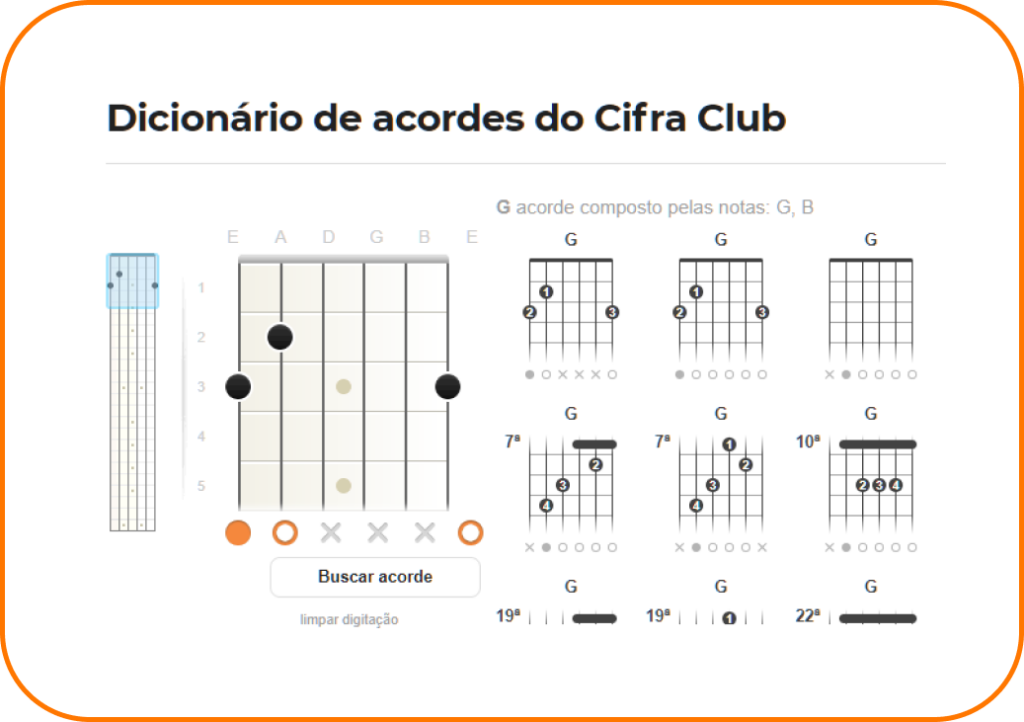 Dicionário de acordes do Cifra Club: veja como identificar posições