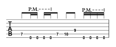 como ler tablatura - palm mute