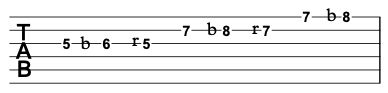 Técnica de bend release na tablatura