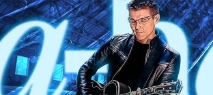 Na imagem o grupo A-ha se apresenta ao vivo