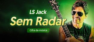 Foto da cantor Marcus Menna. Texto na imagem: LS Jack. Sem Radar. Cifra da música.
