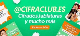 Imágenes de posts del Instagram de Cifra Club. Texto en la imagen: @cifraclub.es - Cifrados, tablaturas y mucho más - Redes sociales