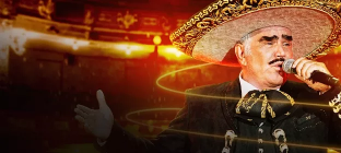 Na imagem o cantor Vicente Fernández.