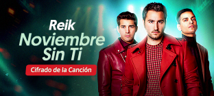 Los integrantes de la banda Reik. Cifrado de la canción "Noviembre Sin Ti".