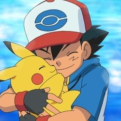 abrazo de pokemon ash y pikachu