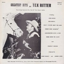 Greatest Hits By Tex Ritter - 1975 • Álbum