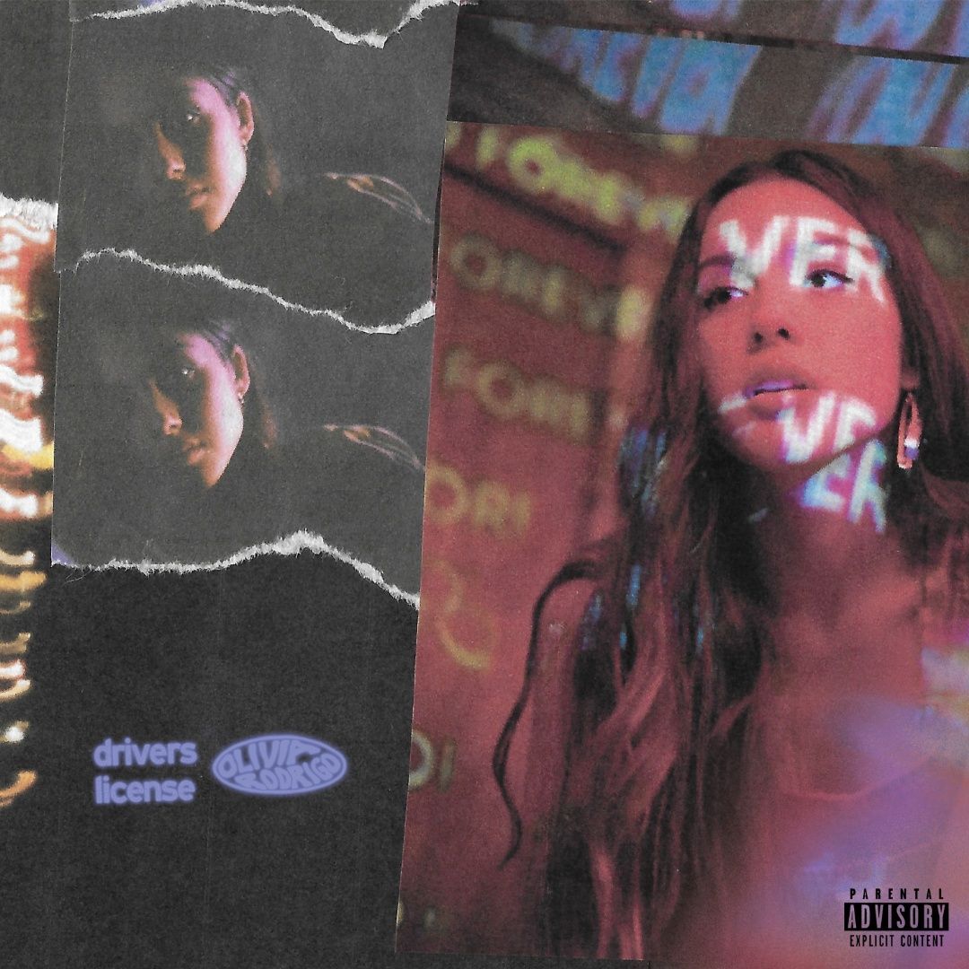 Portada de la canción "Drivers License", de Olivia Rodrigo