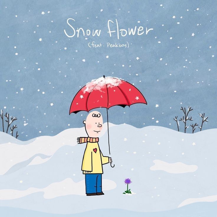 Portada de la canción "Snow Flower (feat. Peakboy)", de V 