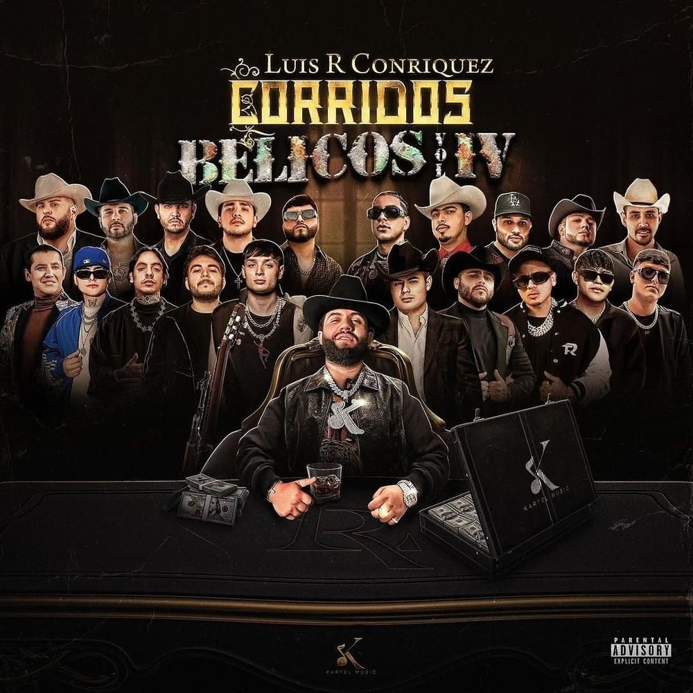 Portada de la canción "A Punta de Balazos (part. Novillos de La Sierra)", de Luis R Conriquez