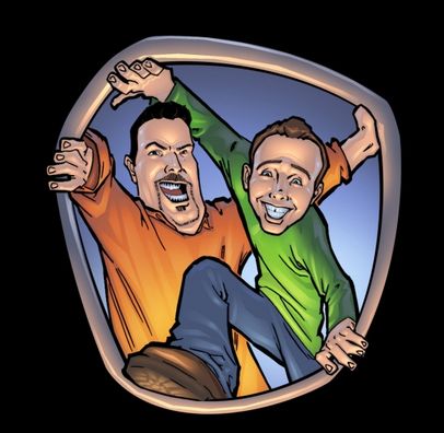 Foto de Quim Roscas e Zeca Estacionancio