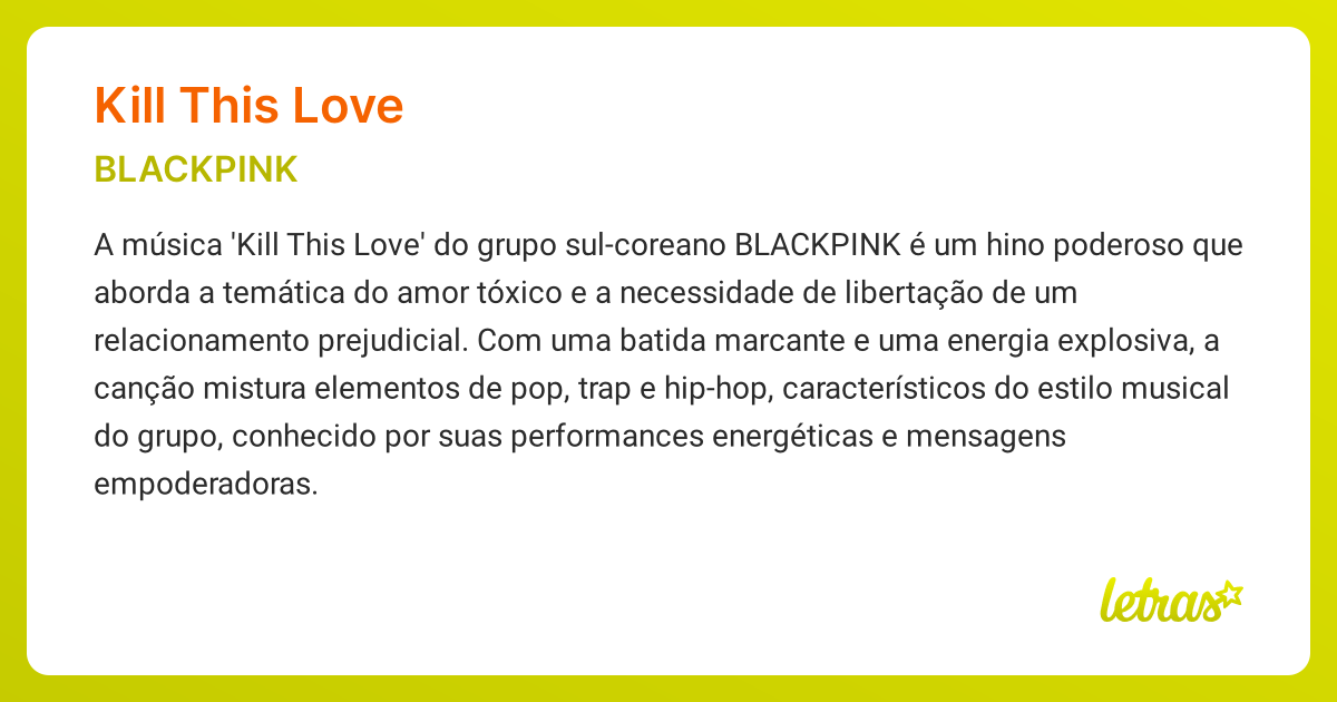 Musica Kill This Love