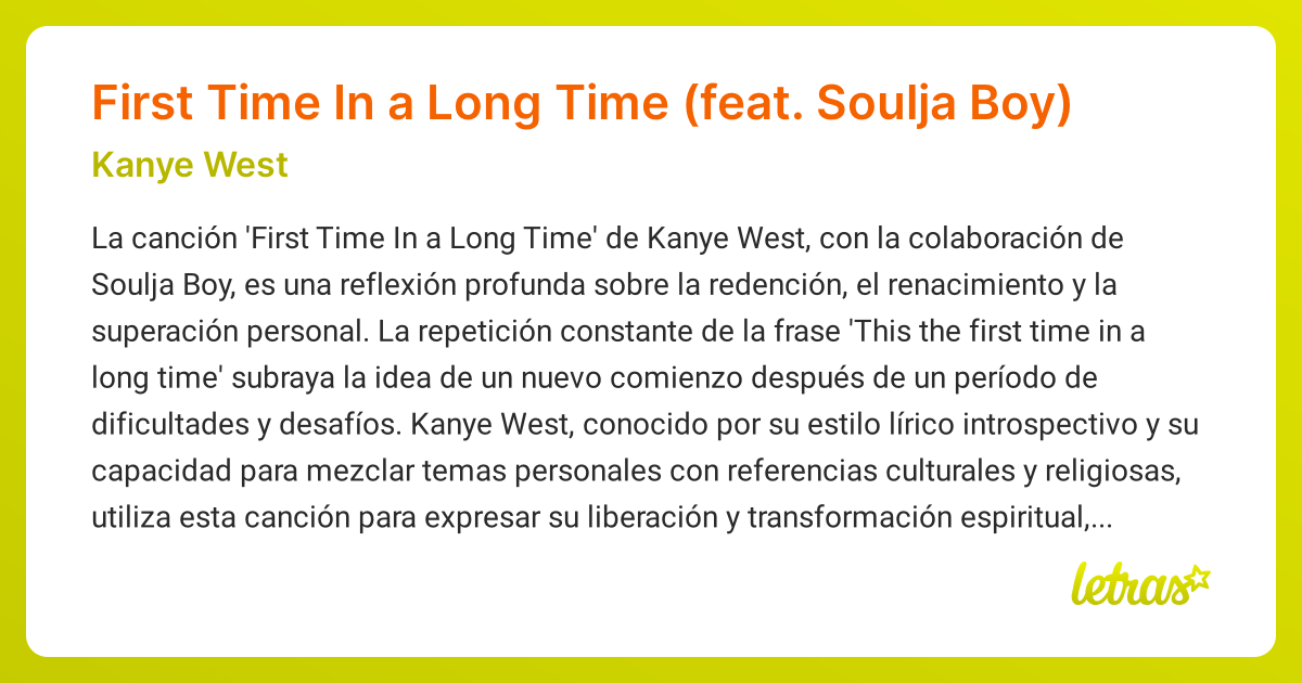 Significado de la canción First Time In a Long Time (feat. Soulja Boy ...