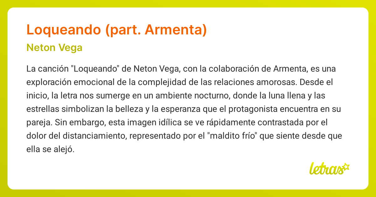 Significado De La Canción Loqueando Part Armenta Neton Vega