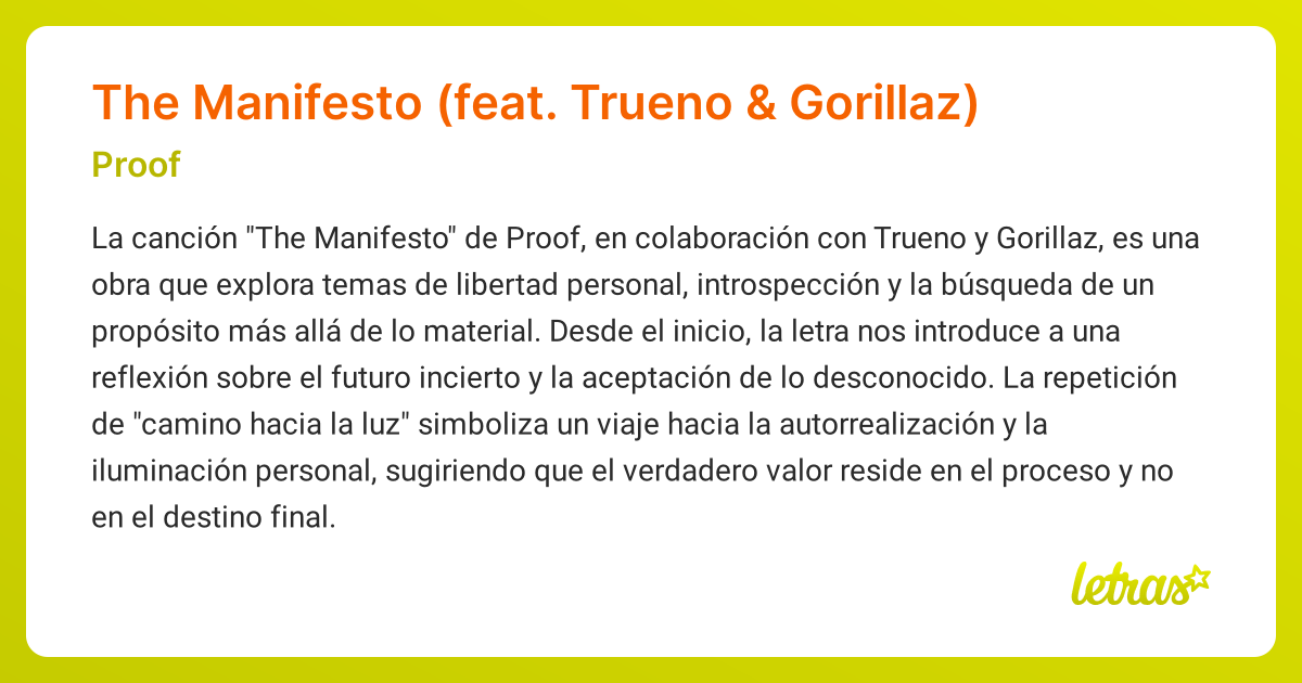 Significado de la canción The Manifesto (feat. Trueno & Gorillaz ...