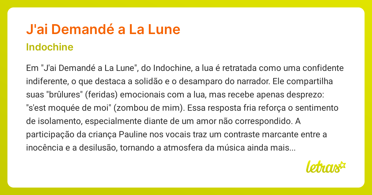 Significado da música J