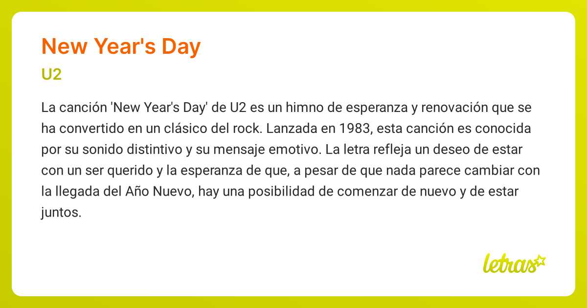 new years day u2 significado