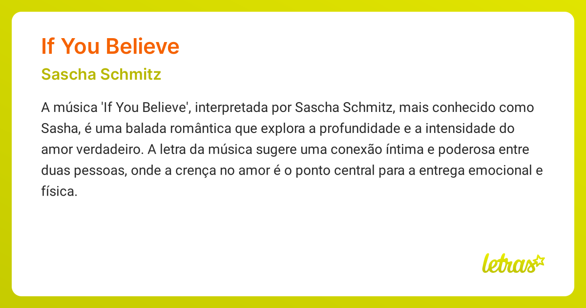 LUCKY DAY (TRADUÇÃO) - Sascha Schmitz