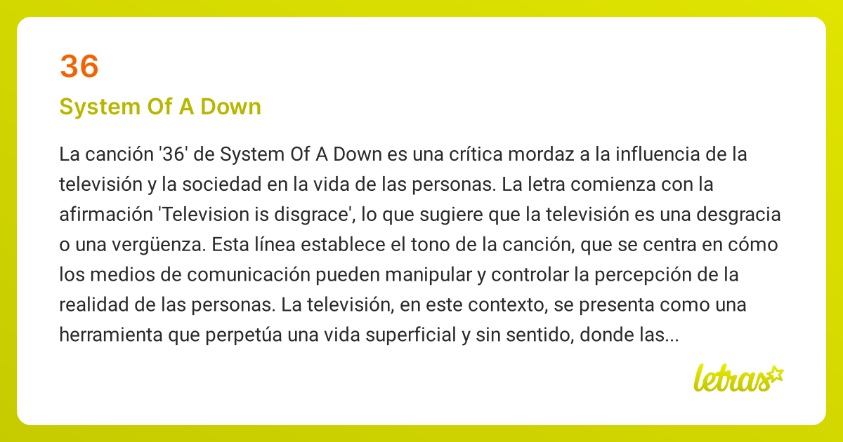 System of a down 36 lyrics clearance