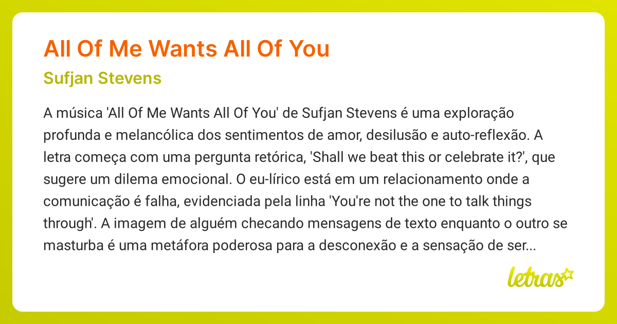 letra de sufjan stevens all of me wants all of you