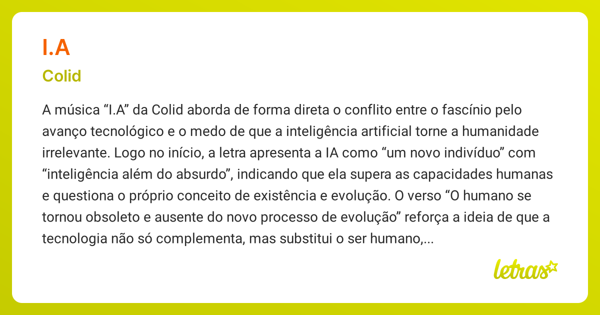 Significado da música I.A (Colid) - LETRAS.MUS.BR
