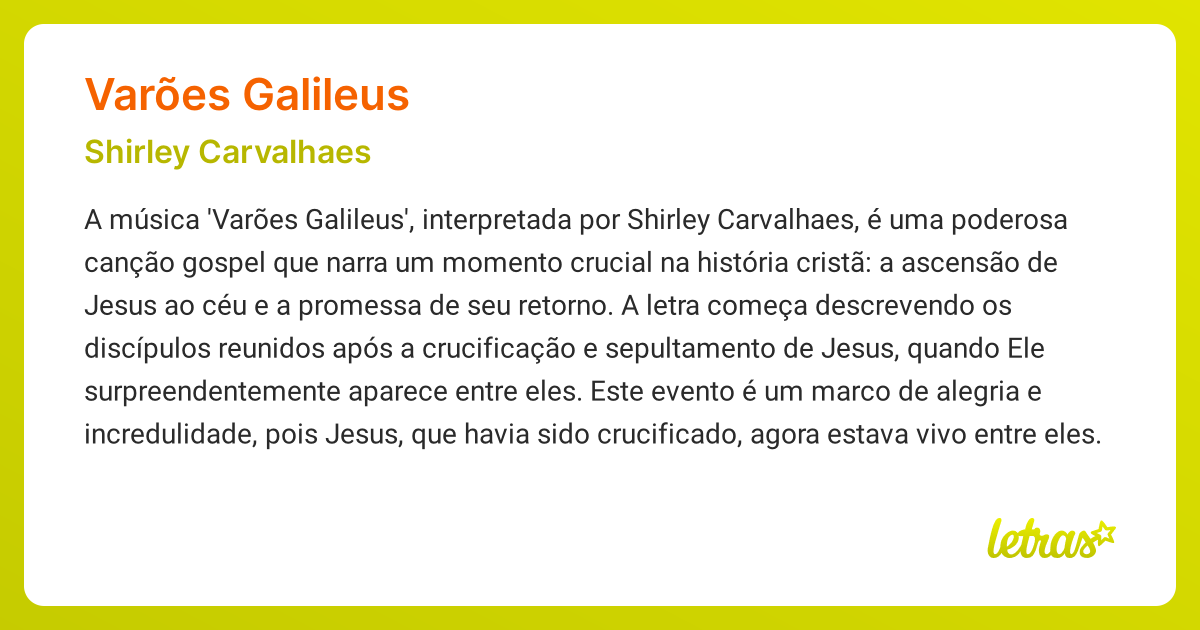 Significado da música CIDADE LINDA (Shirley Carvalhaes) - LETRAS