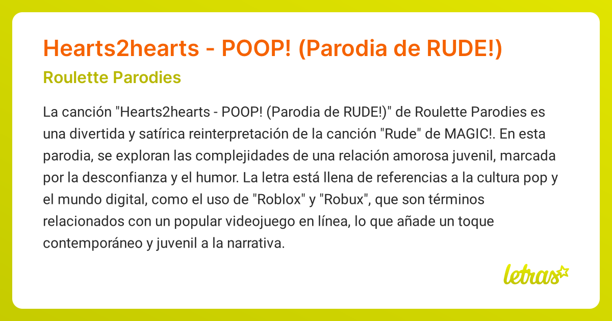 Significado de la canción Hearts2hearts - POOP! (Parodia de RUDE ...