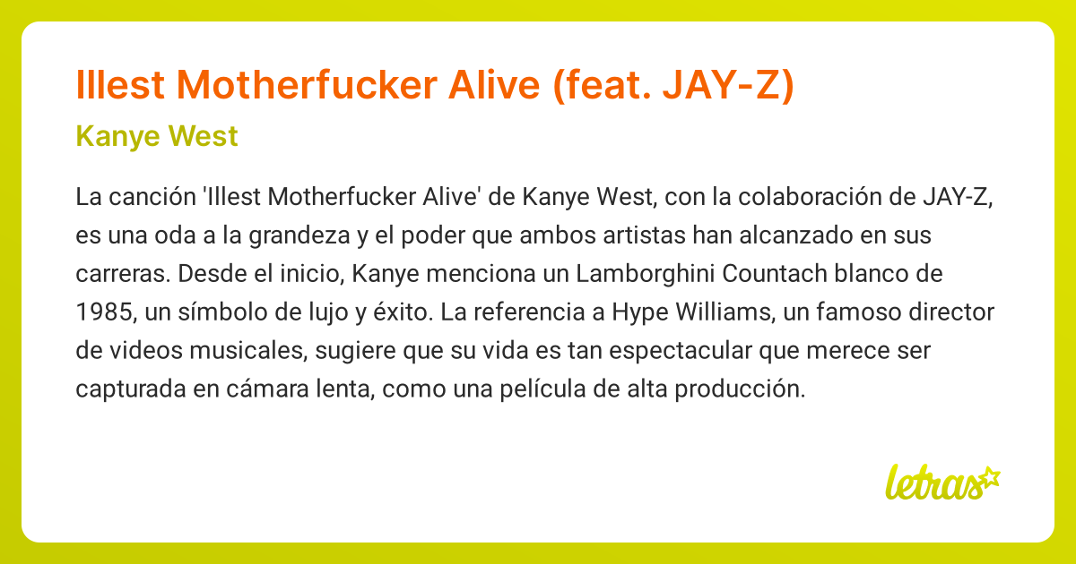 Significado de la canción Illest Motherfucker Alive (feat. JAY-Z
