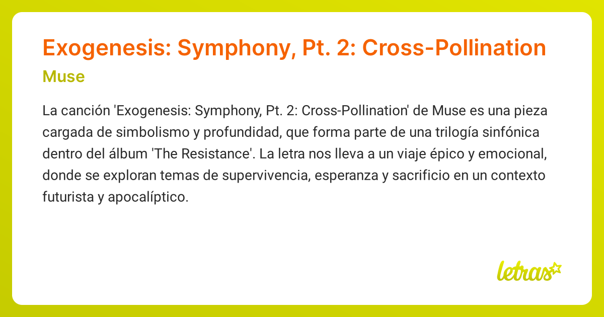 Significado de la canción Exogenesis: Symphony, Pt. 2: Cross ...