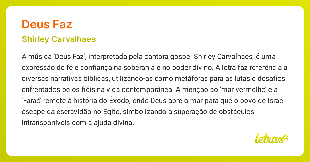 Significado da música CIDADE LINDA (Shirley Carvalhaes) - LETRAS