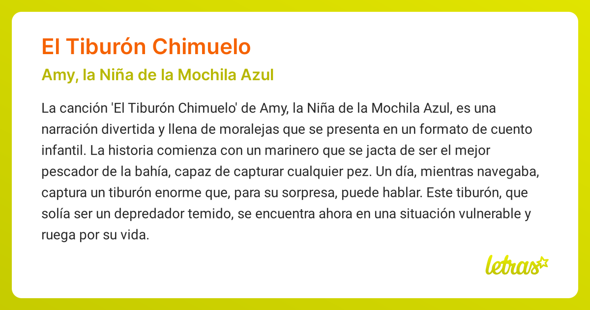 Amy la de la mochila azul letra hotsell
