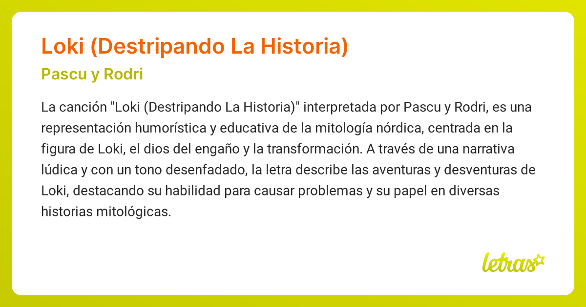 Significado de la canción LOKI (DESTRIPANDO LA HISTORIA) (Pascu y Rodri ...