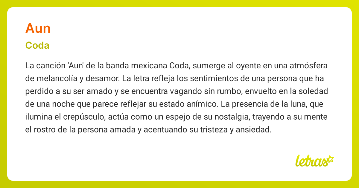 Significado de la canción AUN (Coda)
