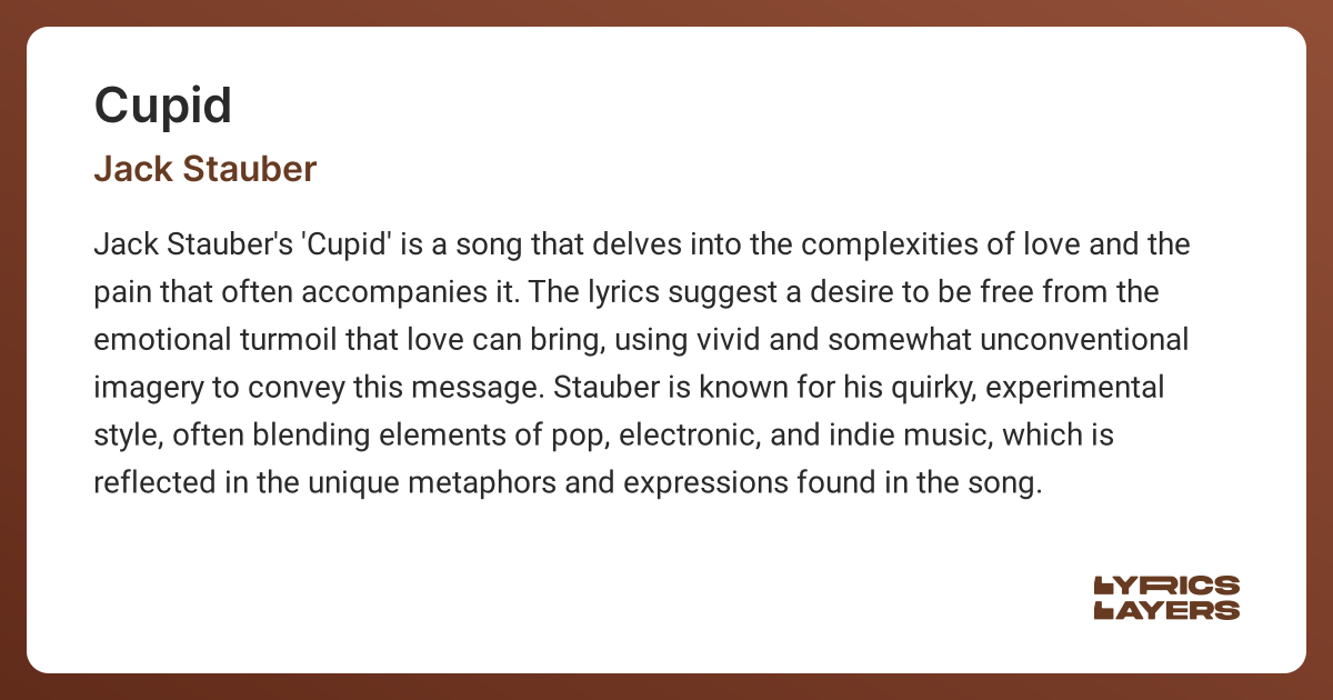 CUPID - Jack Stauber - LYRICSLAYERS.COM