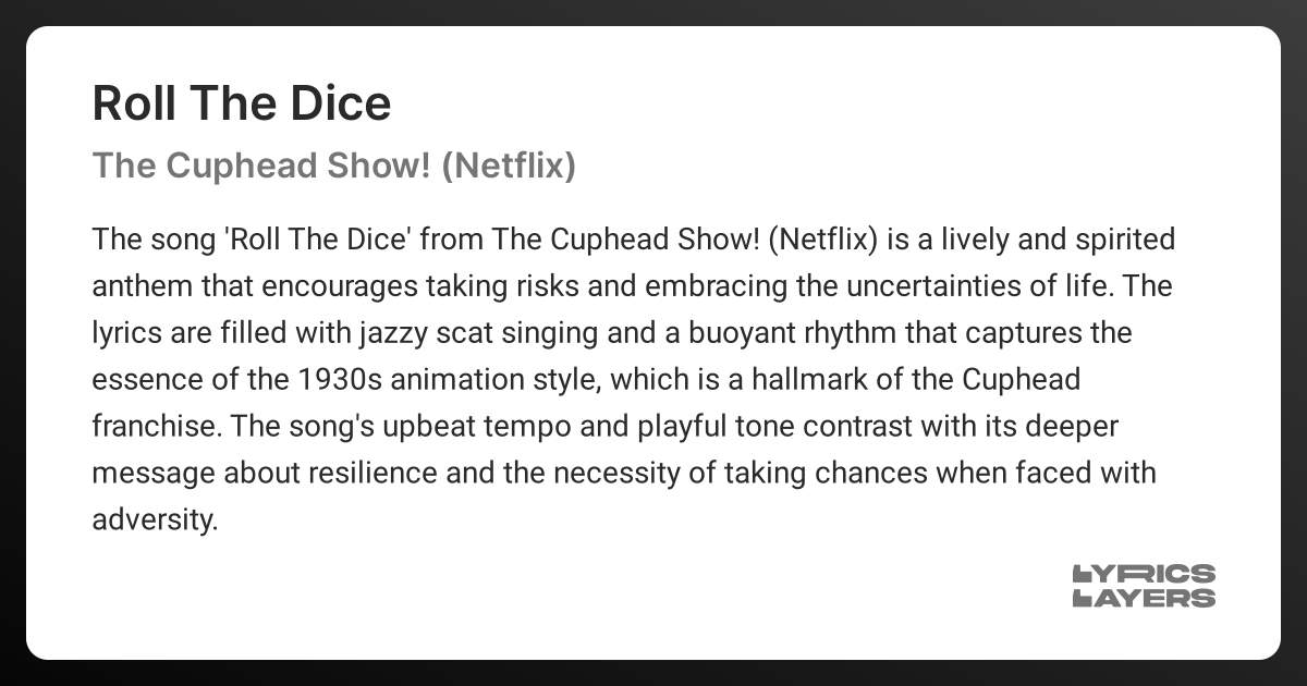 Meaning of ROLL THE DICE (The Cuphead Show!