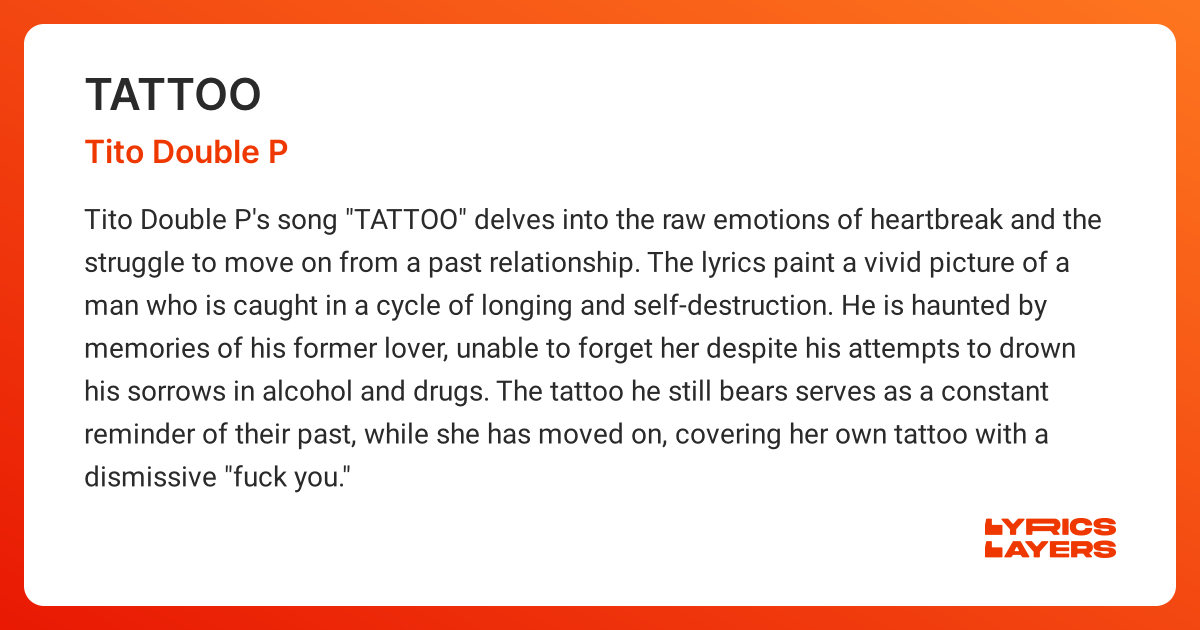 TATTOO (Lyrics in English) - Tito Double P