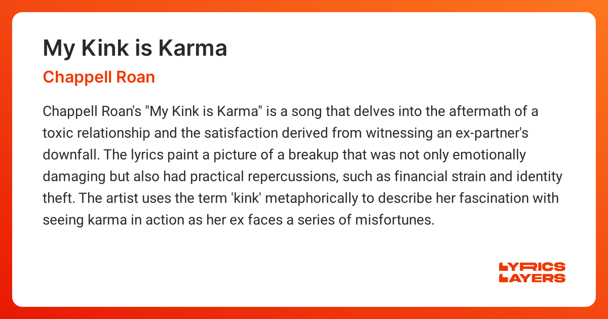 MY KINK IS KARMA Chappell Roan
