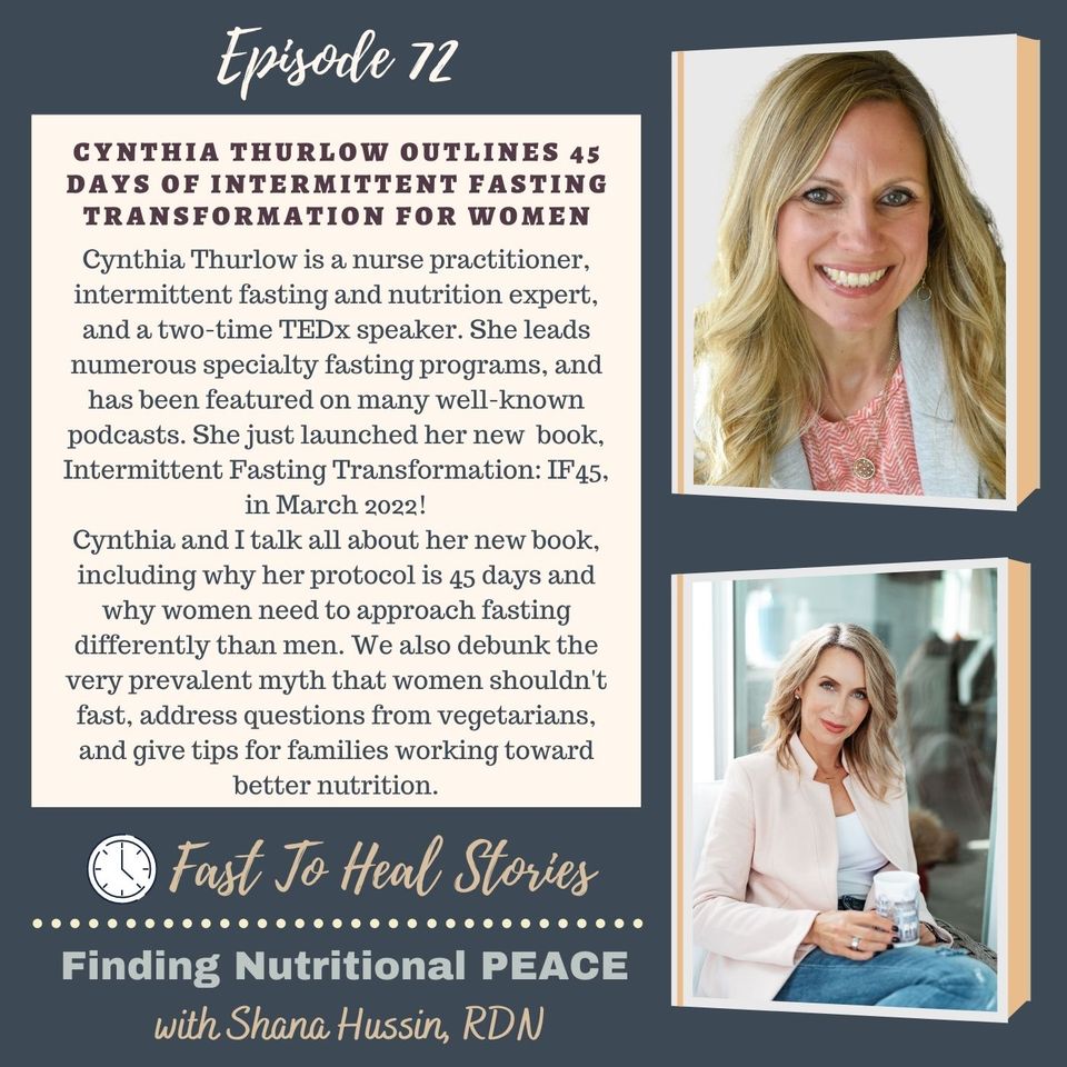 Episode 72- Cynthia Thurlow Outlines 45 Days of Intermittent Fasting Transformation for Women