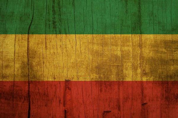A bandeira do reggae pode inverter as cores da bandeira etíope