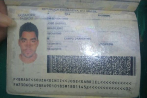 Passaporte de Gabriel Diniz 