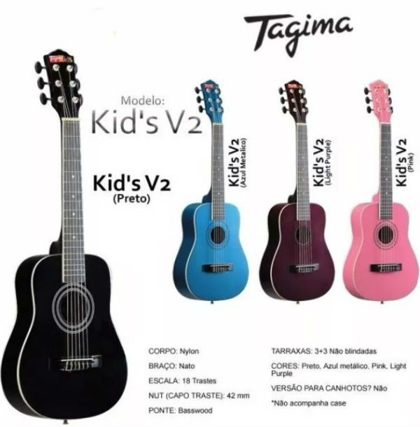 Tagima Kids é uma linha de violões para crianças 