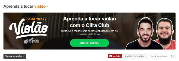 Curso de violão online e gratuito do Cifra Club