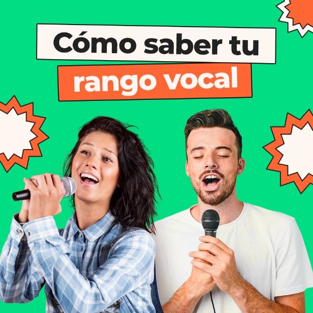 En la imagen, hay 2 personas cantando y está escrito: Cómo saber tu rango vocal