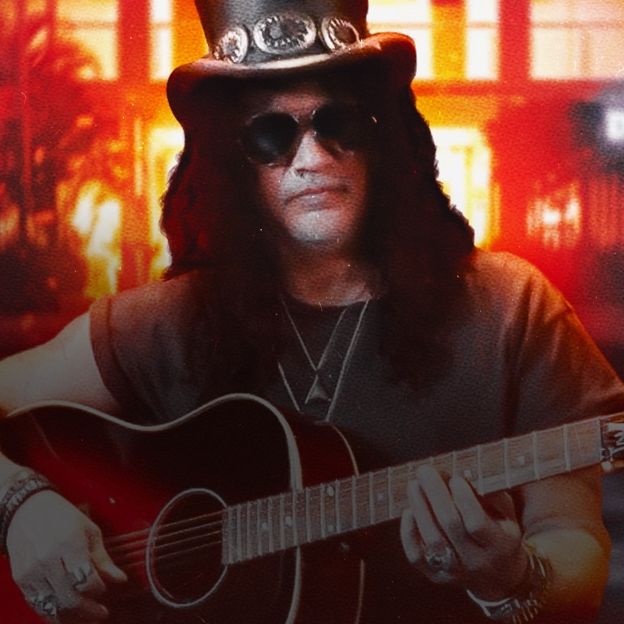 En la imagen el cantante Slash, de la banda Guns N' Roses.